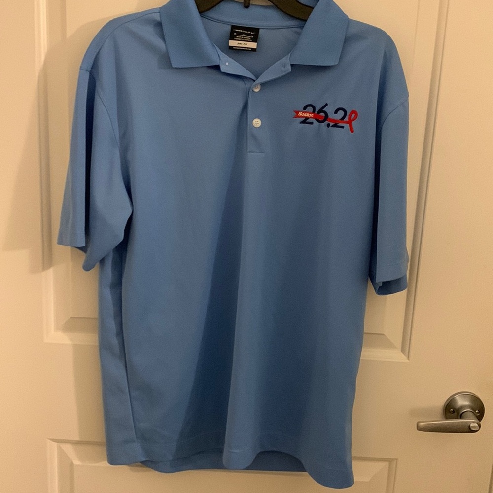 Men’s Nike Dri-Fit Golf Boston Marathon Breastcancer Ribbon Edition Polo
